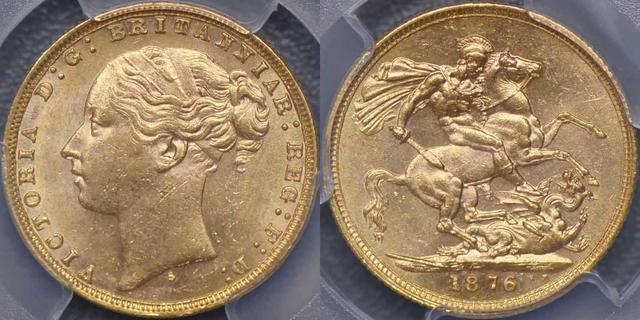 1876 Sydney St George Reverse Sovereign