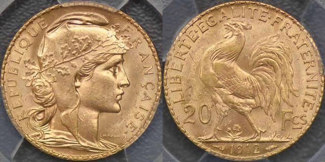 1912 Twenty Francs