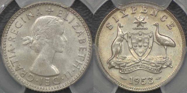 1953 Sixpence