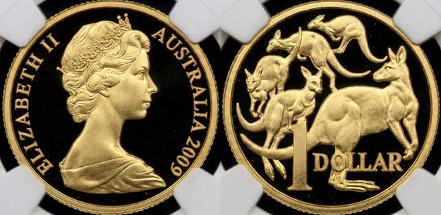 2009 One Dollar in gold