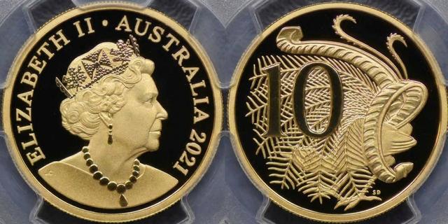 2021 Ten Cent in gold