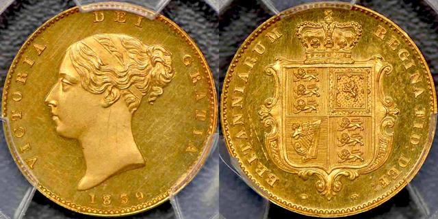 1839 Proof Half Sovereign
