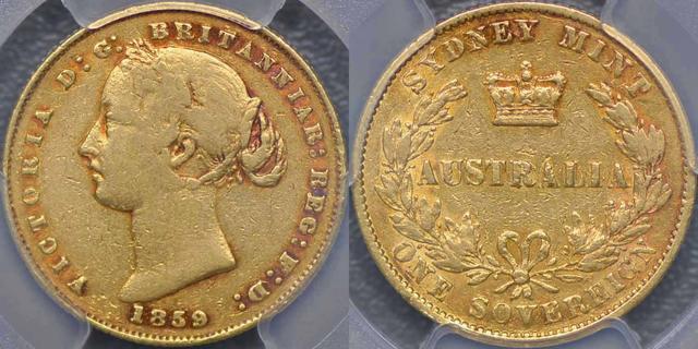 1859 Sydney Mint Sovereign