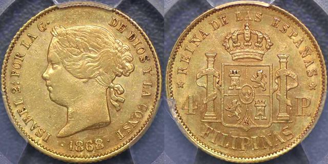 1868 Four Peso