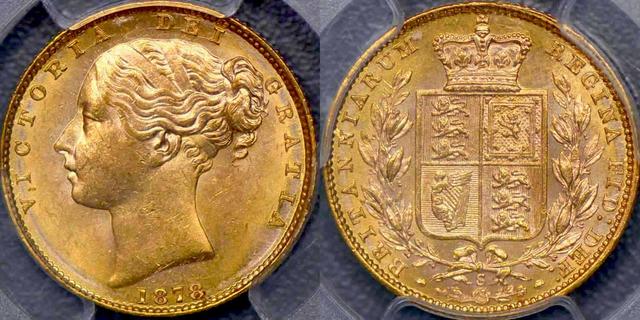 1878 Sydney Shield Reverse Sovereign