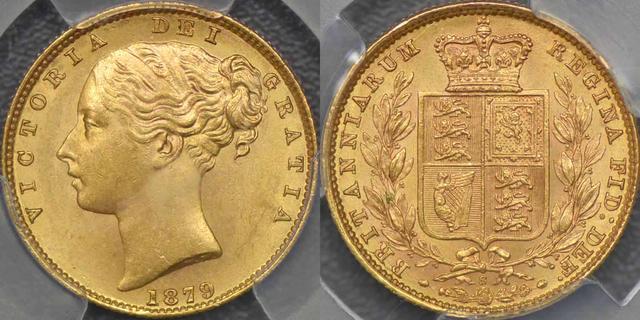 1879 Sydney Shield Reverse Sovereign