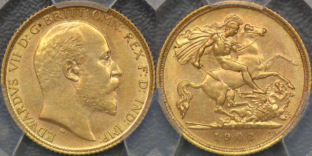 1908 Sydney Half Sovereign