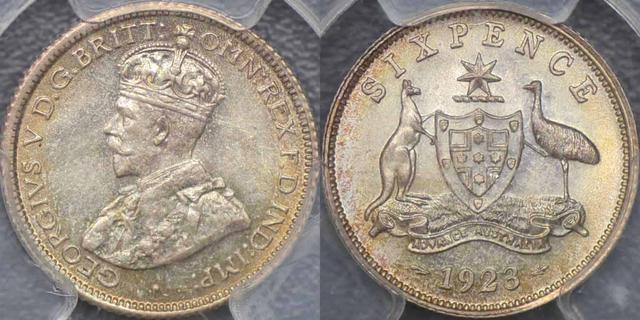 1923 Sixpence