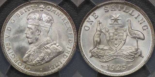 1925/3 Overdate Shilling
