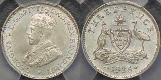 1935 Threepence