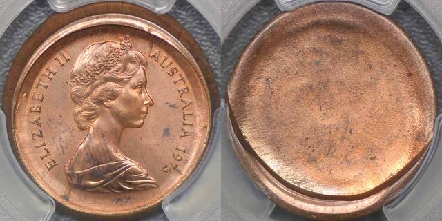 1975 Two Cent broadstruck