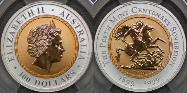 1999 Perth Mint One Hundred Dollars "Sovereign"