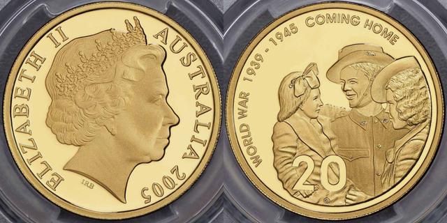 2005 Twenty Cent in gold