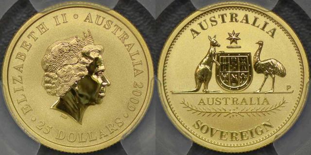 2009 "Sovereign" Twenty-five Dollars