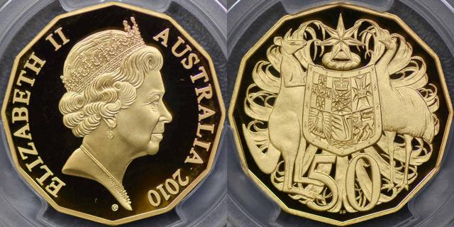 2010 Fifty Cent in gold