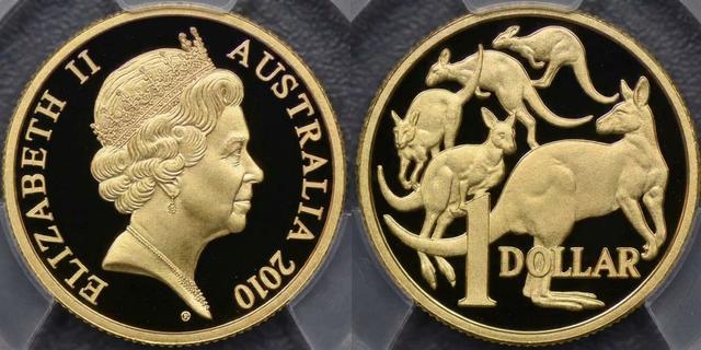 2010 One Dollar in gold with Gottwald portrait