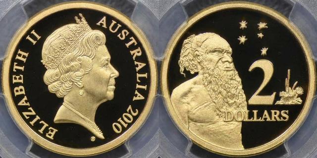 2010 Two Dollar in gold with Gottwald portrait