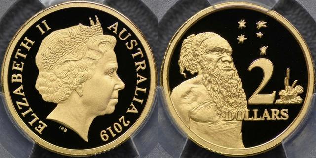 2019 Two Dollar in gold