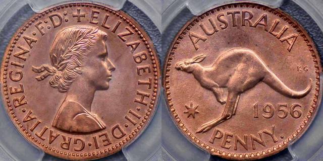 1956 Perth Proof Penny